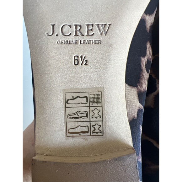 New J Crew Gemma Leopard Bow Satin Flats Size 6.5 Animal Print - Picture 8 of 9